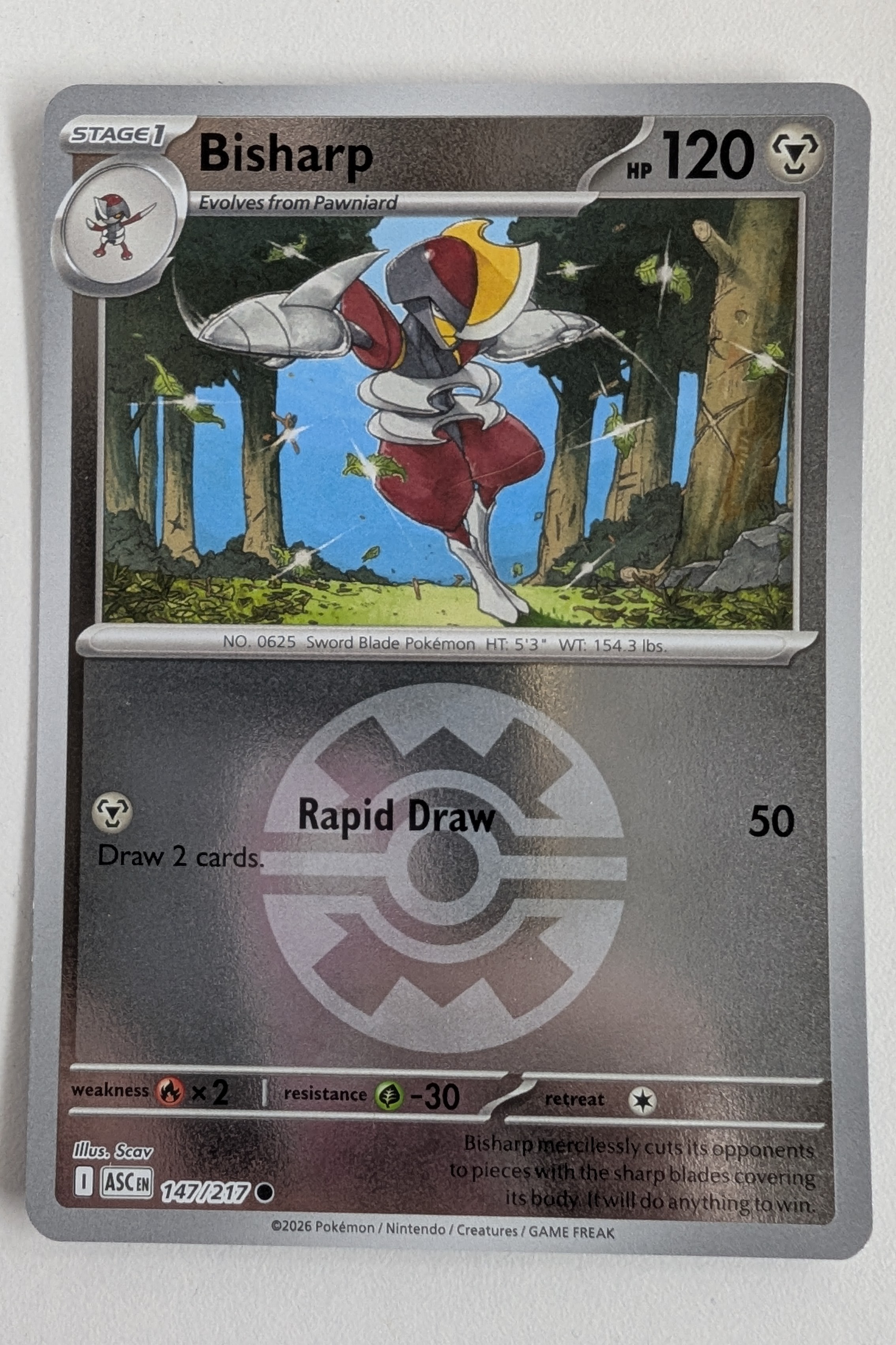 pokemon bisharp card 117/193}Bisharp (Ball Mirror) 20 Retreat Cost Bisharp (Team Plasma) (73) 73/116